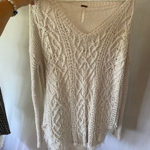 Cream colored cabled sweater
